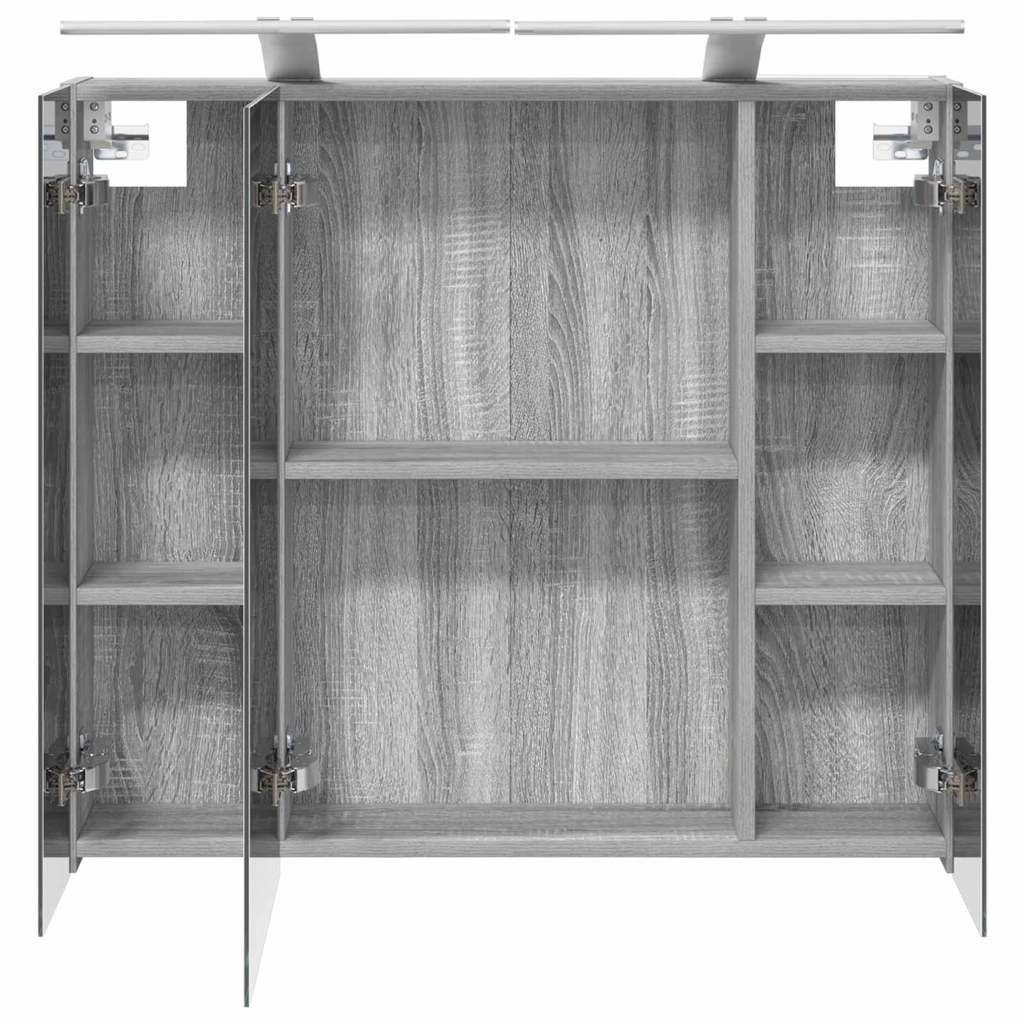 vidaXL Bathroom Mirror Cabinet with Door Grey Sonoma 80 x 14.5 x 70 cm