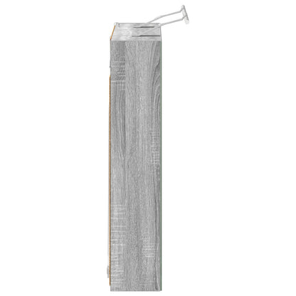 vidaXL Bathroom Mirror Cabinet with Door Grey Sonoma 80 x 14.5 x 70 cm
