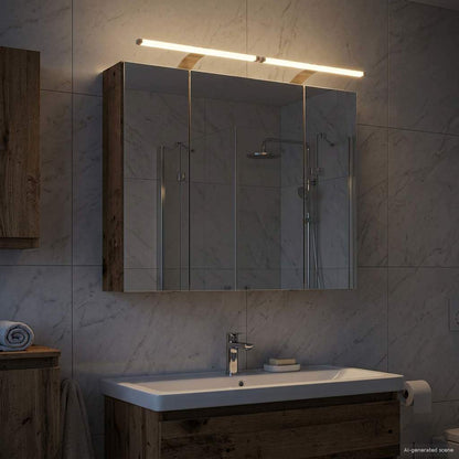 vidaXL Bathroom Mirror Cabinet with Shelf Old Wood 80 x 14.5 x 70 cm