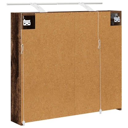 vidaXL Bathroom Mirror Cabinet with Shelf Old Wood 80 x 14.5 x 70 cm