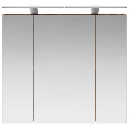 vidaXL Bathroom Mirror Cabinet with Shelf Old Wood 80 x 14.5 x 70 cm
