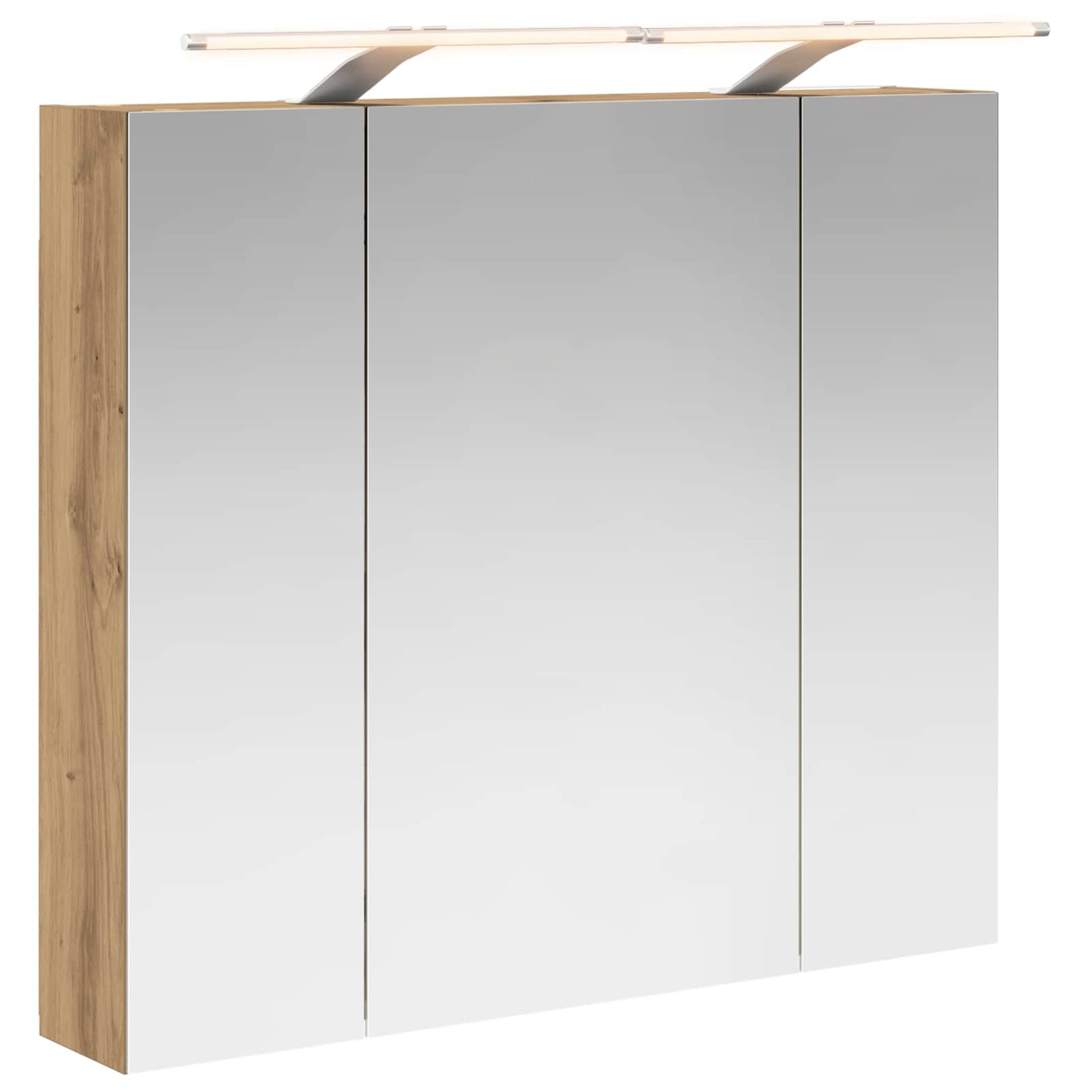 vidaXL Bathroom Mirror Cabinet Artisian Oak 80 x 14.5 x 70 cm