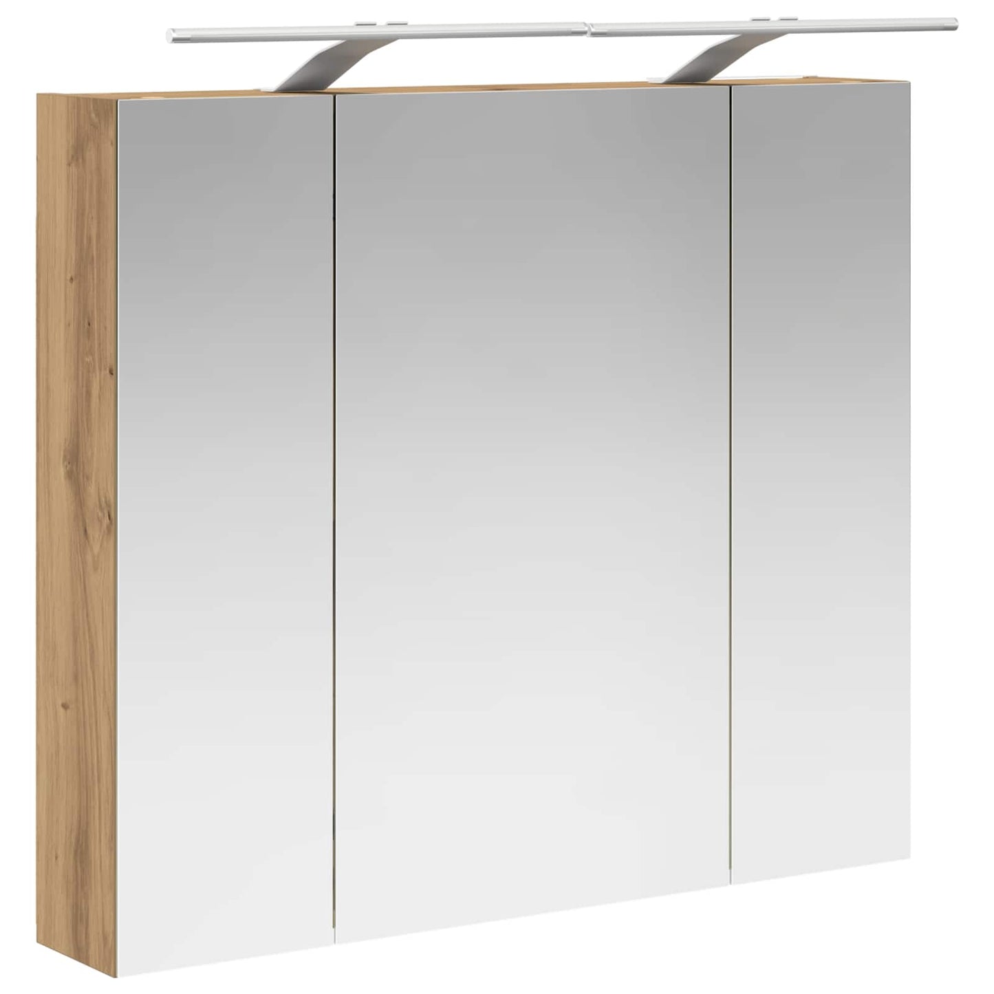 vidaXL Bathroom Mirror Cabinet Artisian Oak 80 x 14.5 x 70 cm