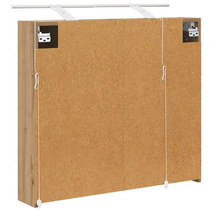 vidaXL Bathroom Mirror Cabinet Artisian Oak 80 x 14.5 x 70 cm