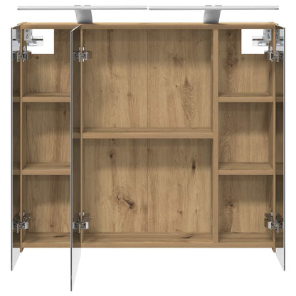 vidaXL Bathroom Mirror Cabinet Artisian Oak 80 x 14.5 x 70 cm