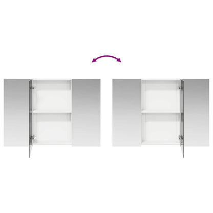 vidaXL Bathroom Mirror Cabinet with Shelf White 100 x 14.5 x 70 cm