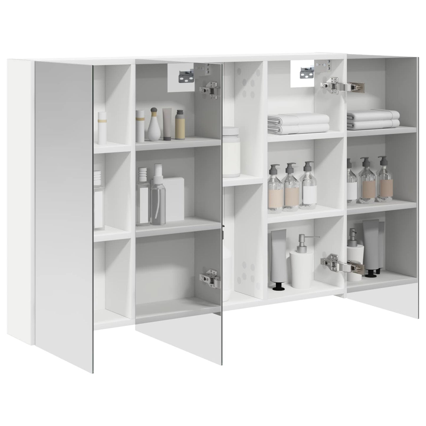 vidaXL Bathroom Mirror Cabinet with Shelf White 100 x 14.5 x 70 cm