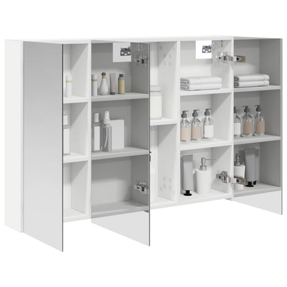 vidaXL Bathroom Mirror Cabinet with Shelf White 100 x 14.5 x 70 cm