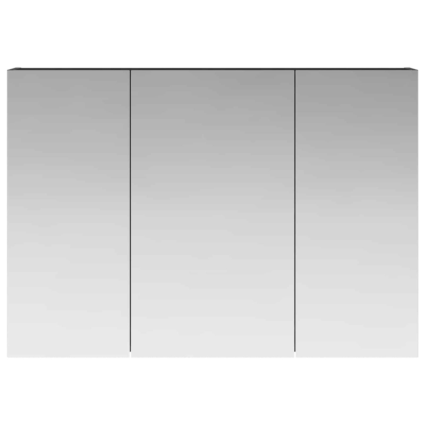 vidaXL Bathroom Mirror Cabinet with Shelf Black Oak 100 x 14.5 x 70 cm