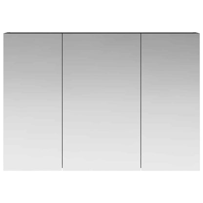 vidaXL Bathroom Mirror Cabinet with Shelf Black Oak 100 x 14.5 x 70 cm