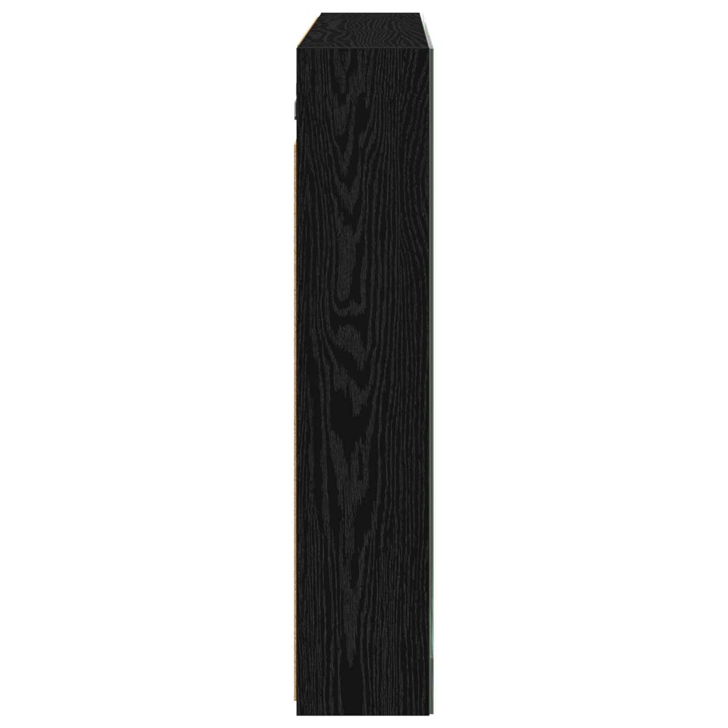 vidaXL Bathroom Mirror Cabinet with Shelf Black Oak 100 x 14.5 x 70 cm