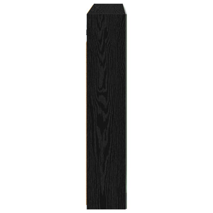vidaXL Bathroom Mirror Cabinet with Shelf Black Oak 100 x 14.5 x 70 cm