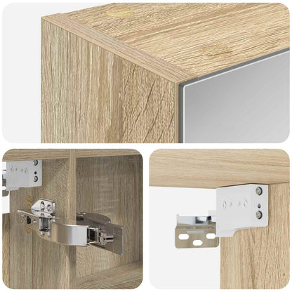 vidaXL Bathroom Mirror Cabinet with Door Sonoma Oak 100 x 14.5 x 70 cm