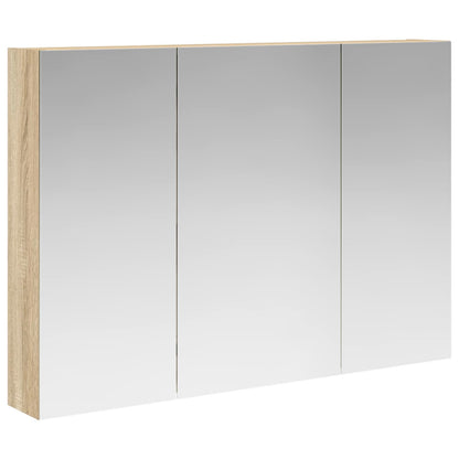 vidaXL Bathroom Mirror Cabinet with Door Sonoma Oak 100 x 14.5 x 70 cm