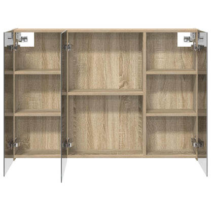 vidaXL Bathroom Mirror Cabinet with Door Sonoma Oak 100 x 14.5 x 70 cm