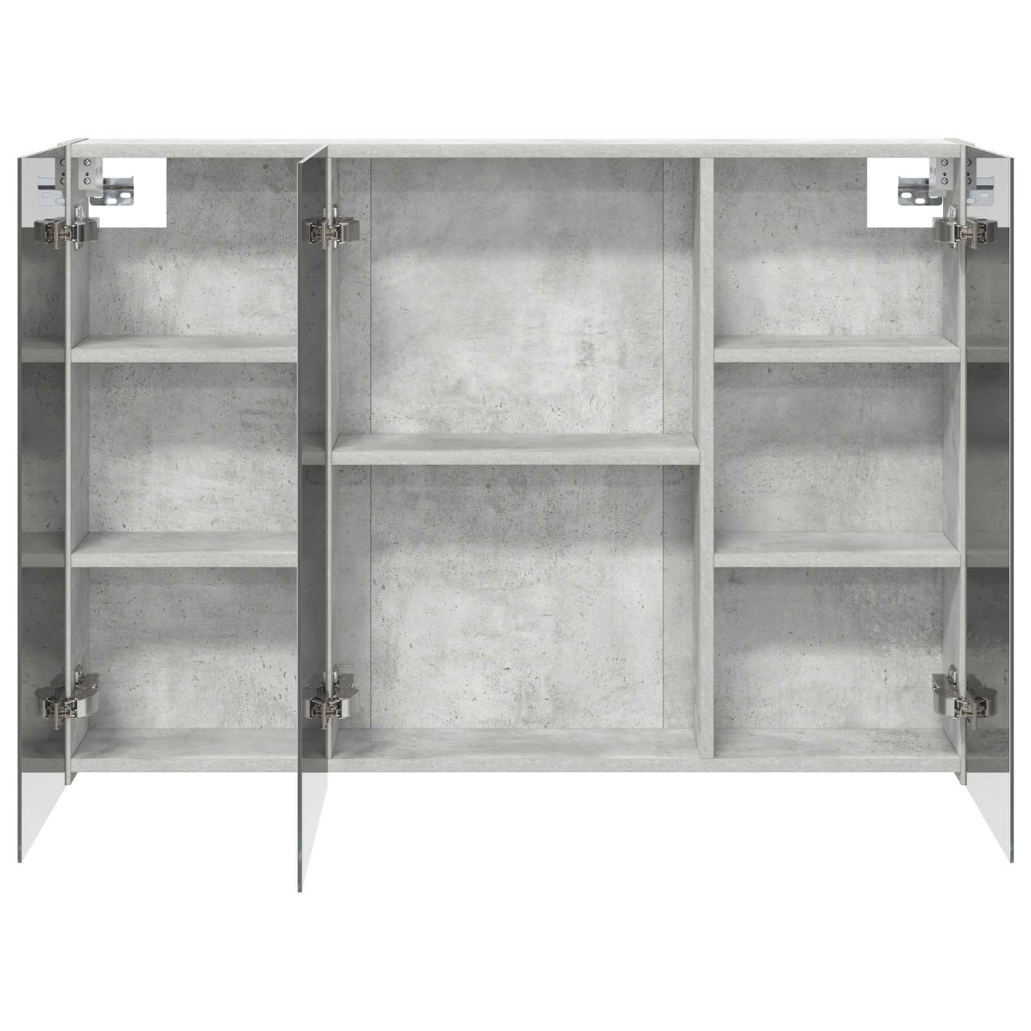 vidaXL Bathroom Mirror Cabinet Concrete Grey 100 x 14.5 x 70 cm