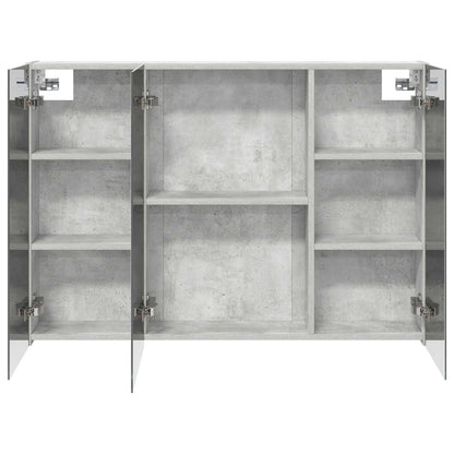 vidaXL Bathroom Mirror Cabinet Concrete Grey 100 x 14.5 x 70 cm
