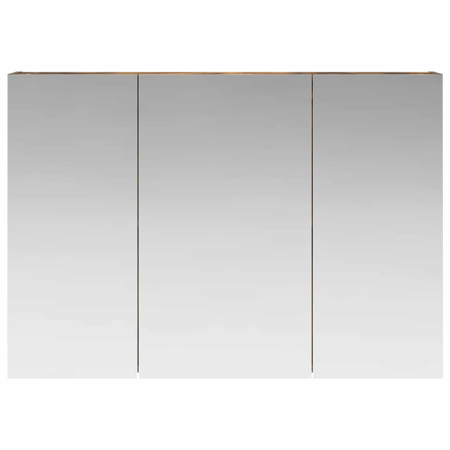 vidaXL Bathroom Mirror Cabinet with Door Smoked Oak 100 x 14.5 x 70 cm