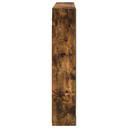 vidaXL Bathroom Mirror Cabinet with Door Smoked Oak 100 x 14.5 x 70 cm