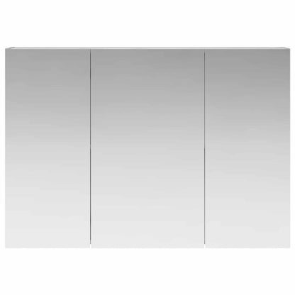 vidaXL Bathroom Mirror Cabinet Grey Sonoma 100 x 14.5 x 70 cm