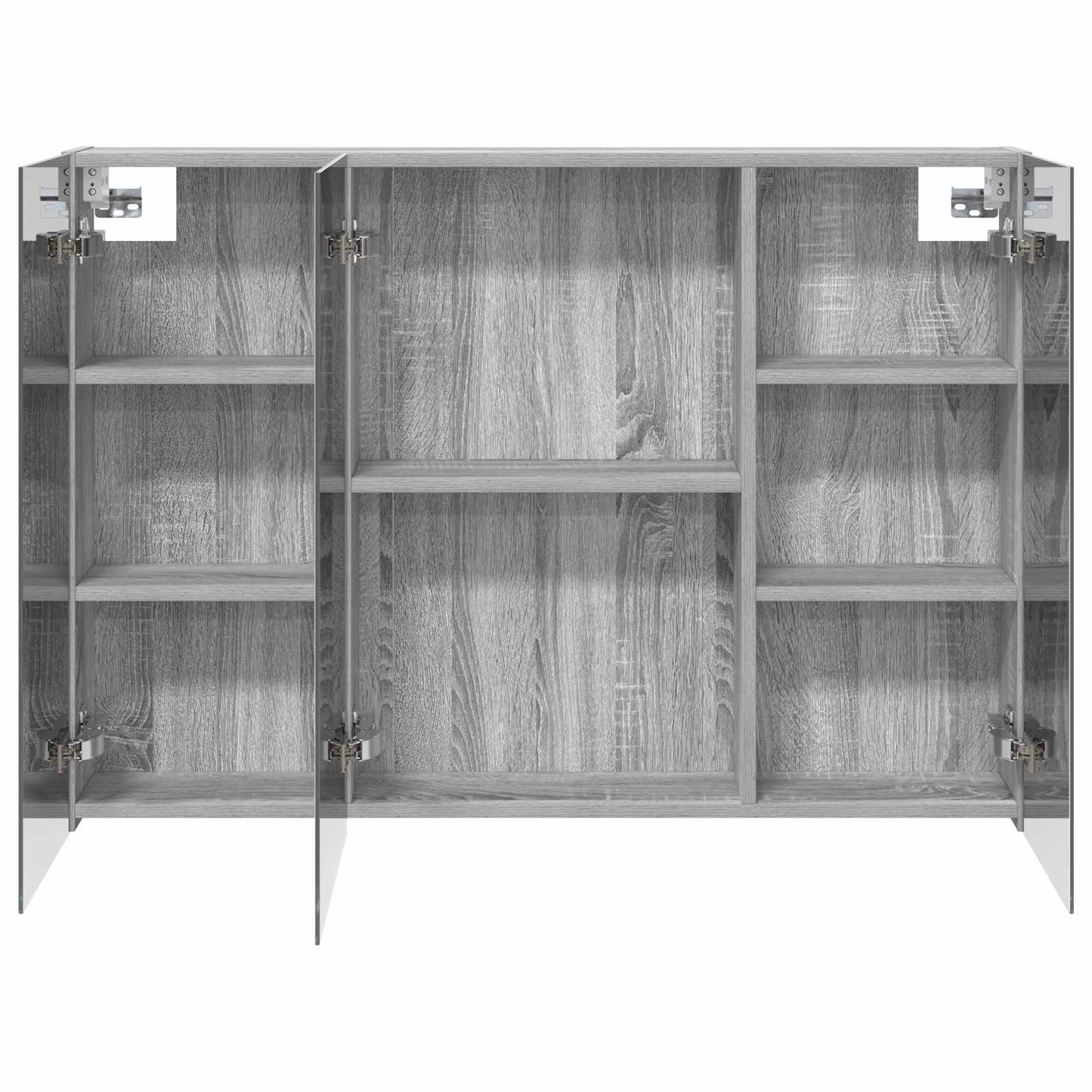 vidaXL Bathroom Mirror Cabinet Grey Sonoma 100 x 14.5 x 70 cm