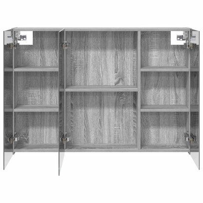 vidaXL Bathroom Mirror Cabinet Grey Sonoma 100 x 14.5 x 70 cm