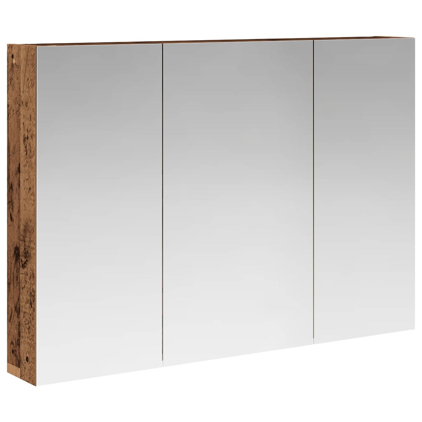 vidaXL Bathroom Mirror Cabinet with Shelf Old Wood 100 x 14.5 x 70 cm