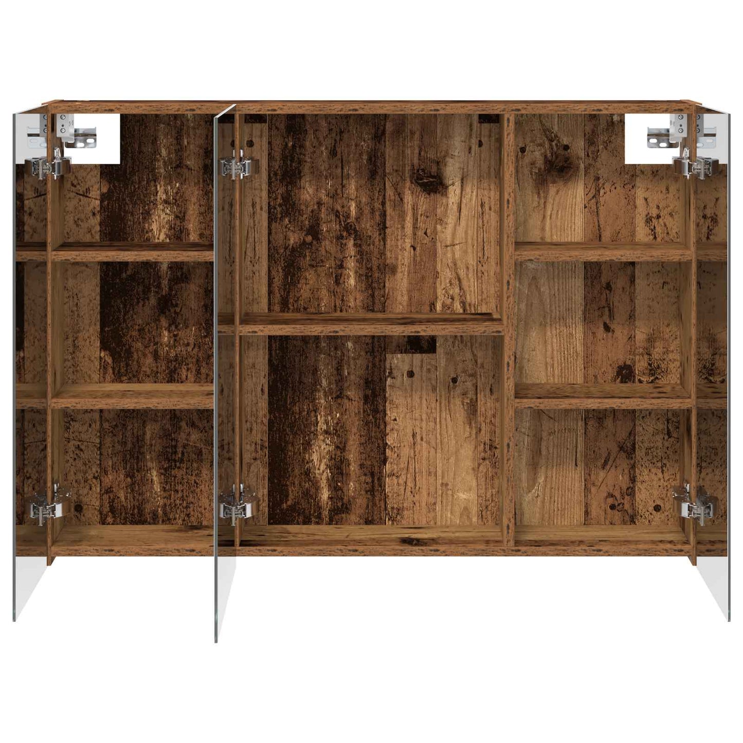 vidaXL Bathroom Mirror Cabinet with Shelf Old Wood 100 x 14.5 x 70 cm