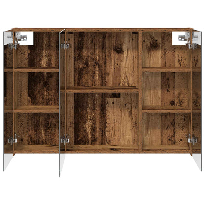 vidaXL Bathroom Mirror Cabinet with Shelf Old Wood 100 x 14.5 x 70 cm