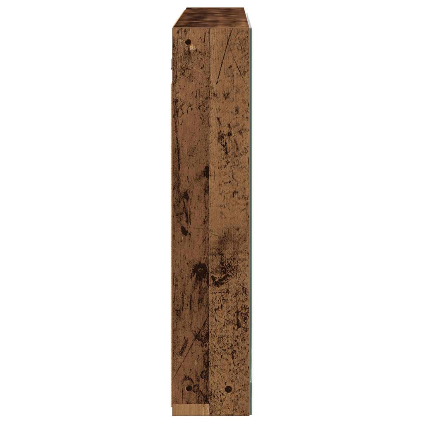 vidaXL Bathroom Mirror Cabinet with Shelf Old Wood 100 x 14.5 x 70 cm