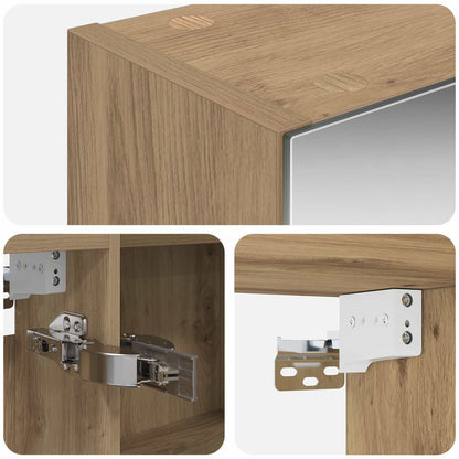 vidaXL Bathroom Mirror Cabinet Artisian Oak 100 x 14.5 x 70 cm