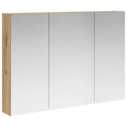 vidaXL Bathroom Mirror Cabinet Artisan Oak 100 x 14.5 x 70 cm