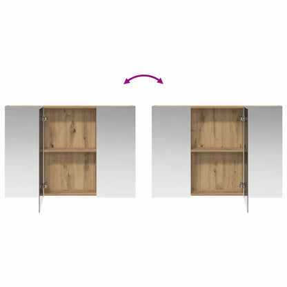 vidaXL Bathroom Mirror Cabinet Artisian Oak 100 x 14.5 x 70 cm