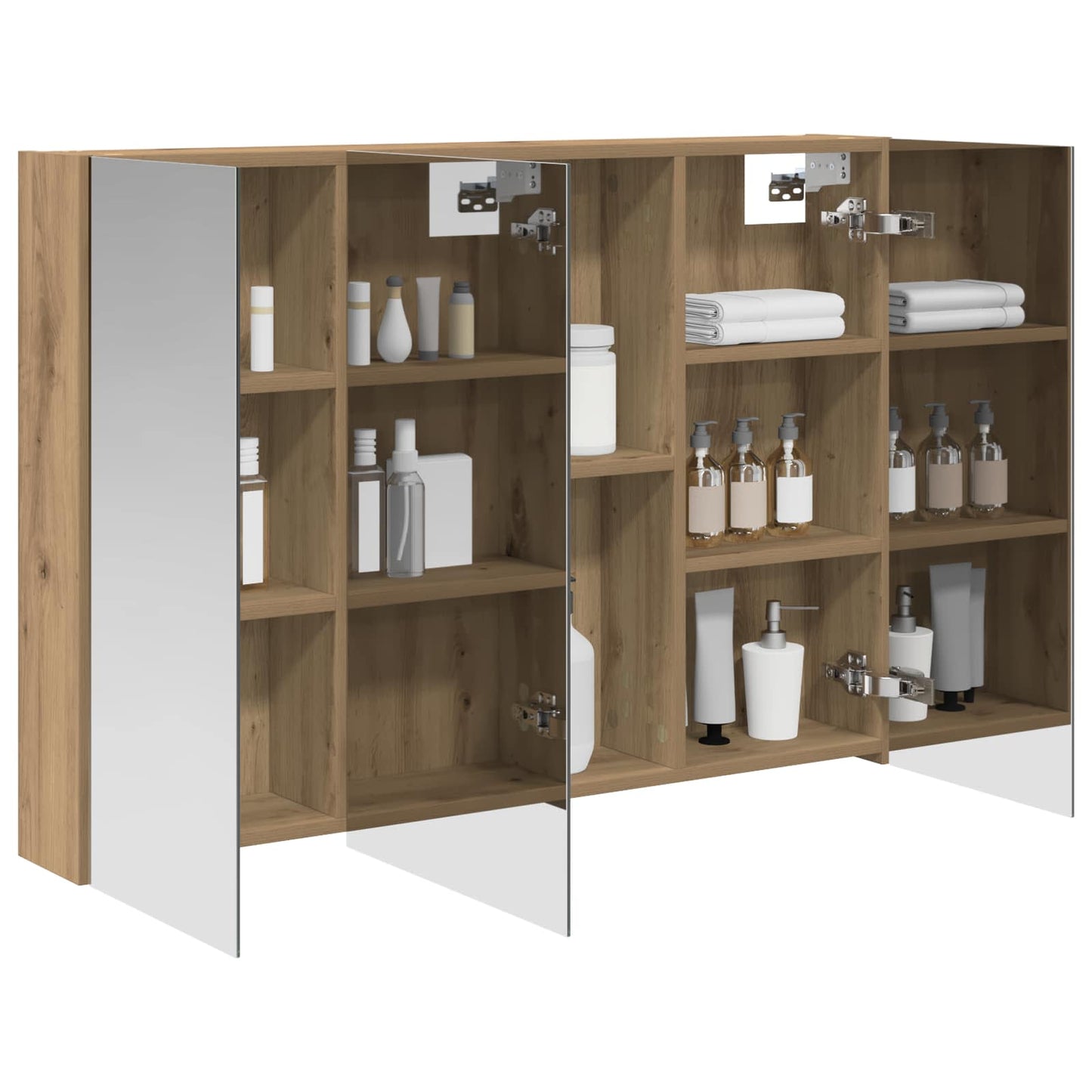 vidaXL Bathroom Mirror Cabinet Artisian Oak 100 x 14.5 x 70 cm