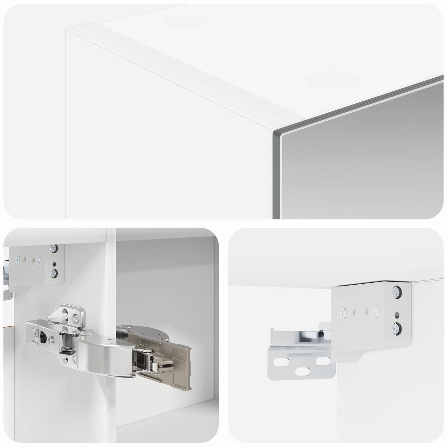 vidaXL Bathroom Mirror Cabinet with Shelf White 100 x 14.5 x 70 cm