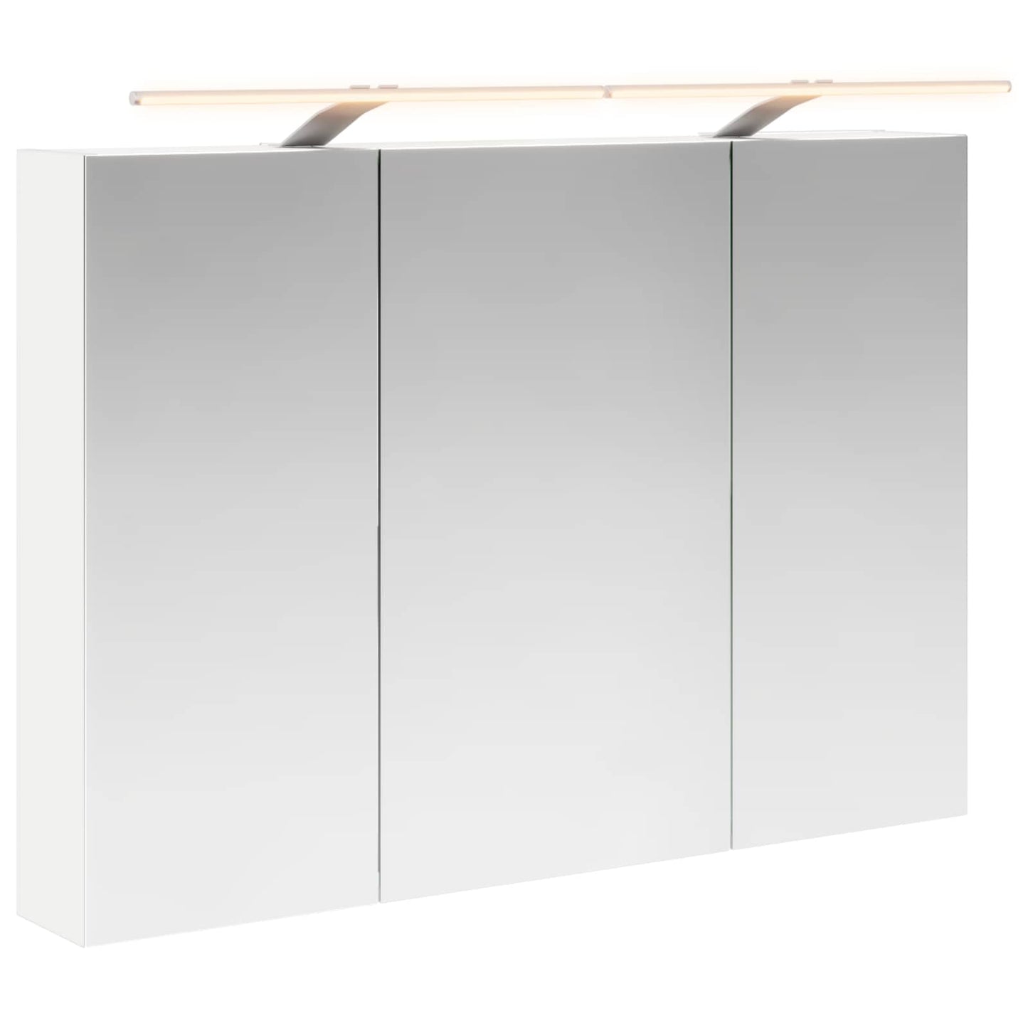 vidaXL Bathroom Mirror Cabinet with Shelf White 100 x 14.5 x 70 cm