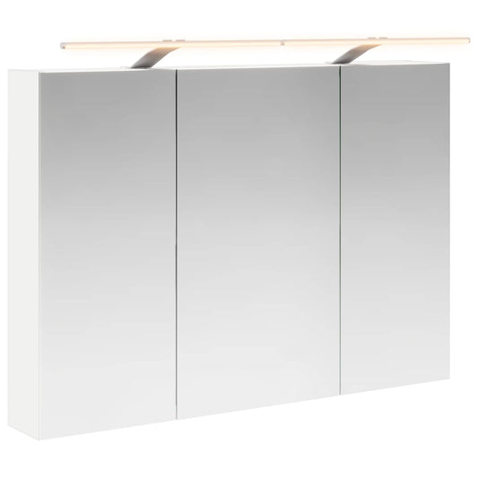 vidaXL Bathroom Mirror Cabinet with Shelf White 100 x 14.5 x 70 cm
