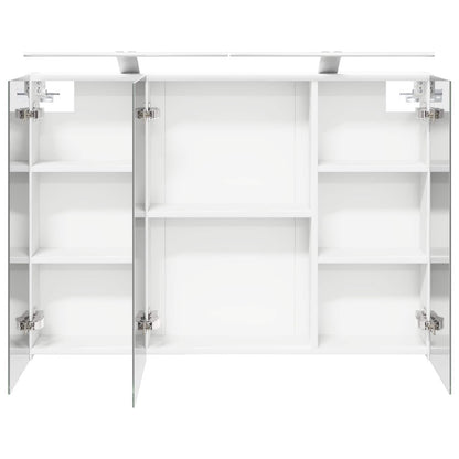 vidaXL Bathroom Mirror Cabinet with Shelf White 100 x 14.5 x 70 cm