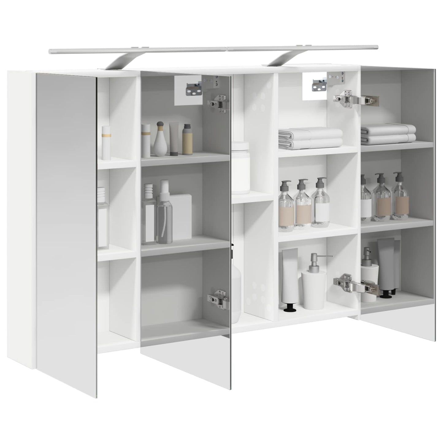vidaXL Bathroom Mirror Cabinet with Shelf White 100 x 14.5 x 70 cm