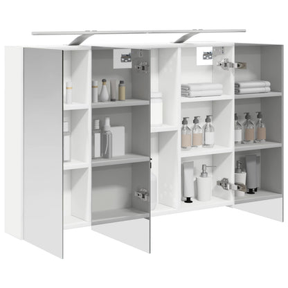 vidaXL Bathroom Mirror Cabinet with Shelf White 100 x 14.5 x 70 cm