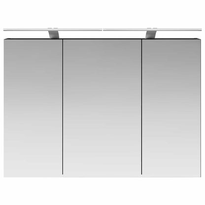 vidaXL Bathroom Mirror Cabinet with Shelf Black Oak 100 x 14.5 x 70 cm