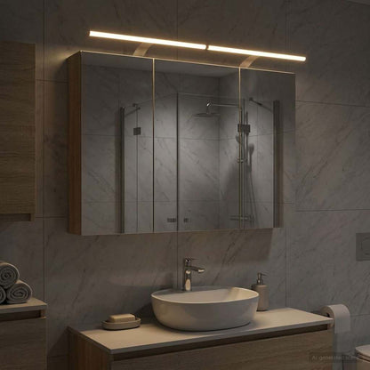 vidaXL Bathroom Mirror Cabinet with Door Sonoma Oak 100 x 14.5 x 70 cm