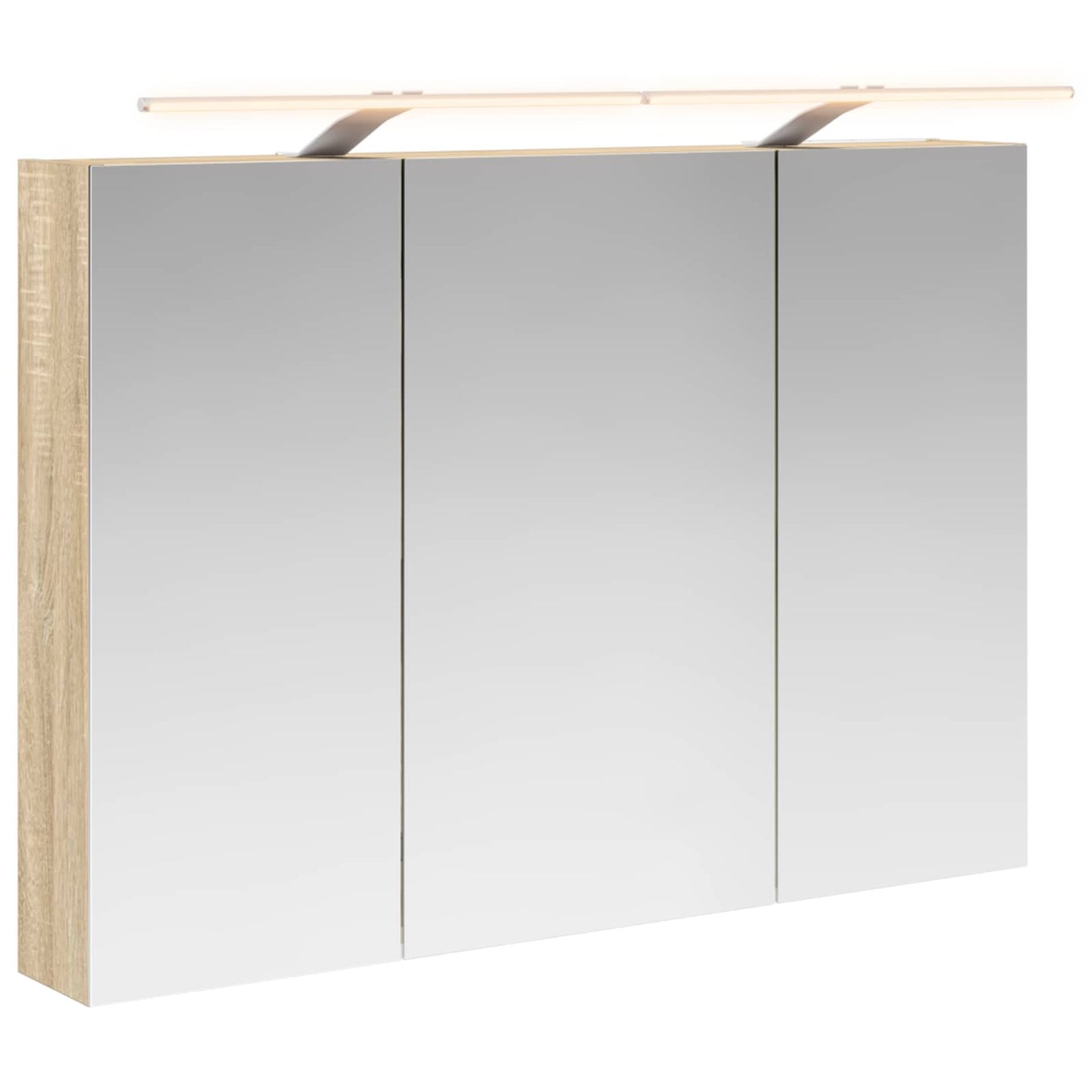 vidaXL Bathroom Mirror Cabinet with Door Sonoma Oak 100 x 14.5 x 70 cm