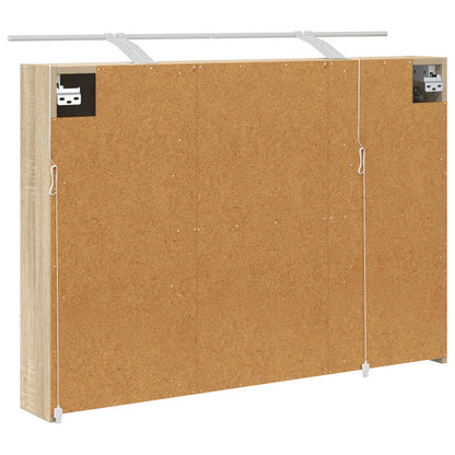vidaXL Bathroom Mirror Cabinet with Door Sonoma Oak 100 x 14.5 x 70 cm