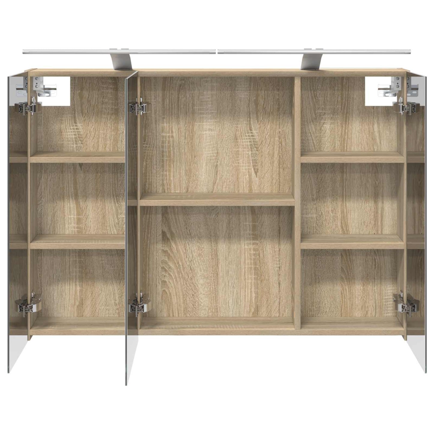 vidaXL Bathroom Mirror Cabinet with Door Sonoma Oak 100 x 14.5 x 70 cm
