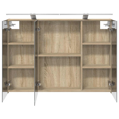 vidaXL Bathroom Mirror Cabinet with Door Sonoma Oak 100 x 14.5 x 70 cm
