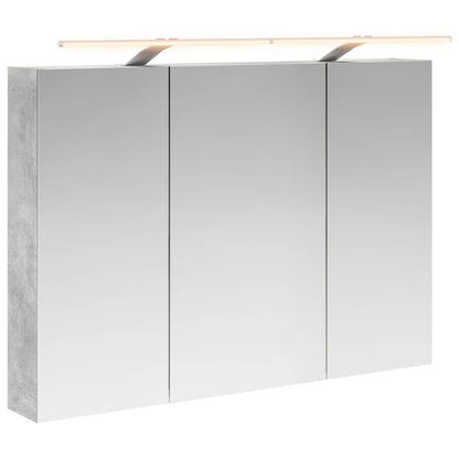 vidaXL Bathroom Mirror Cabinet Concrete Grey 100 x 14.5 x 70 cm