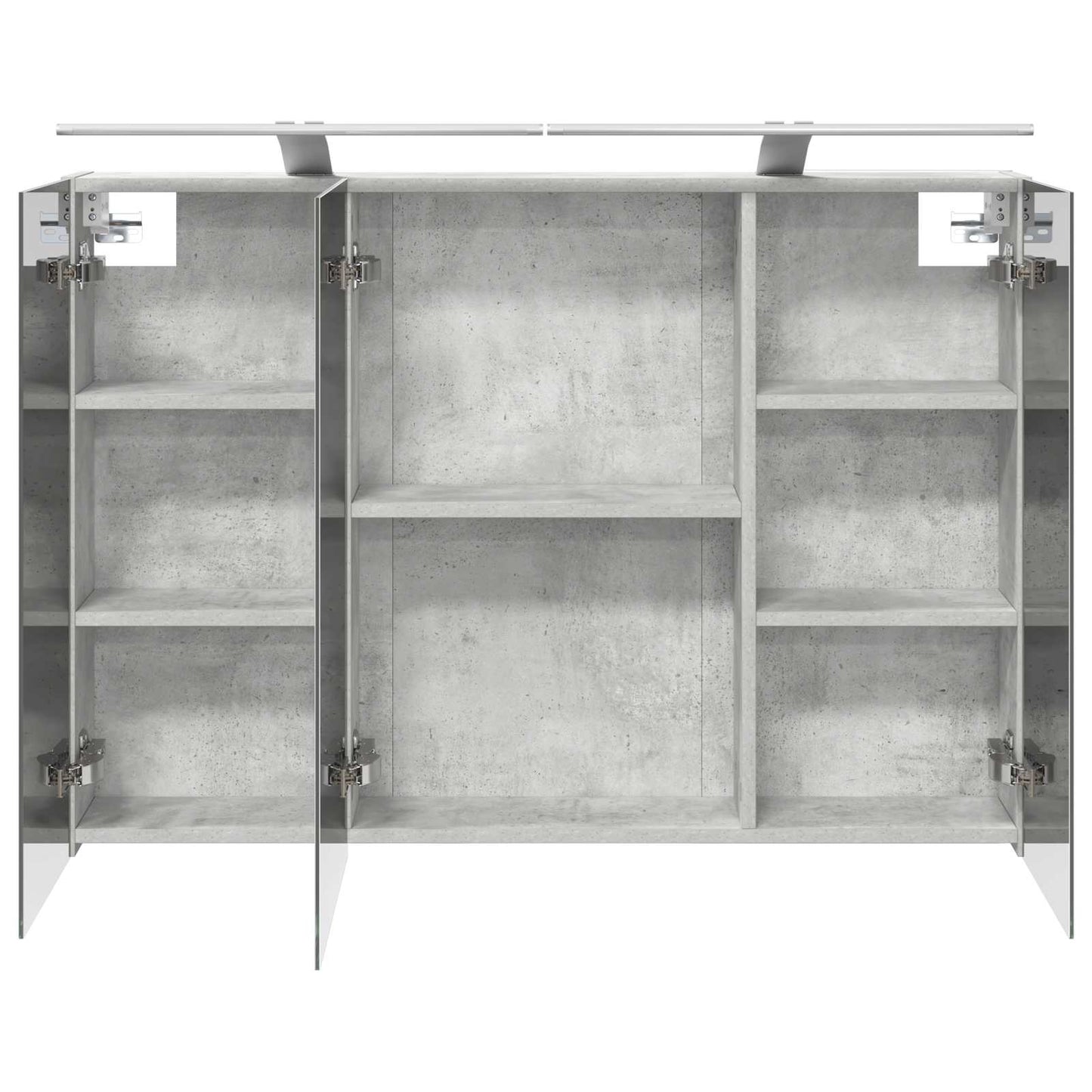vidaXL Bathroom Mirror Cabinet Concrete Grey 100 x 14.5 x 70 cm