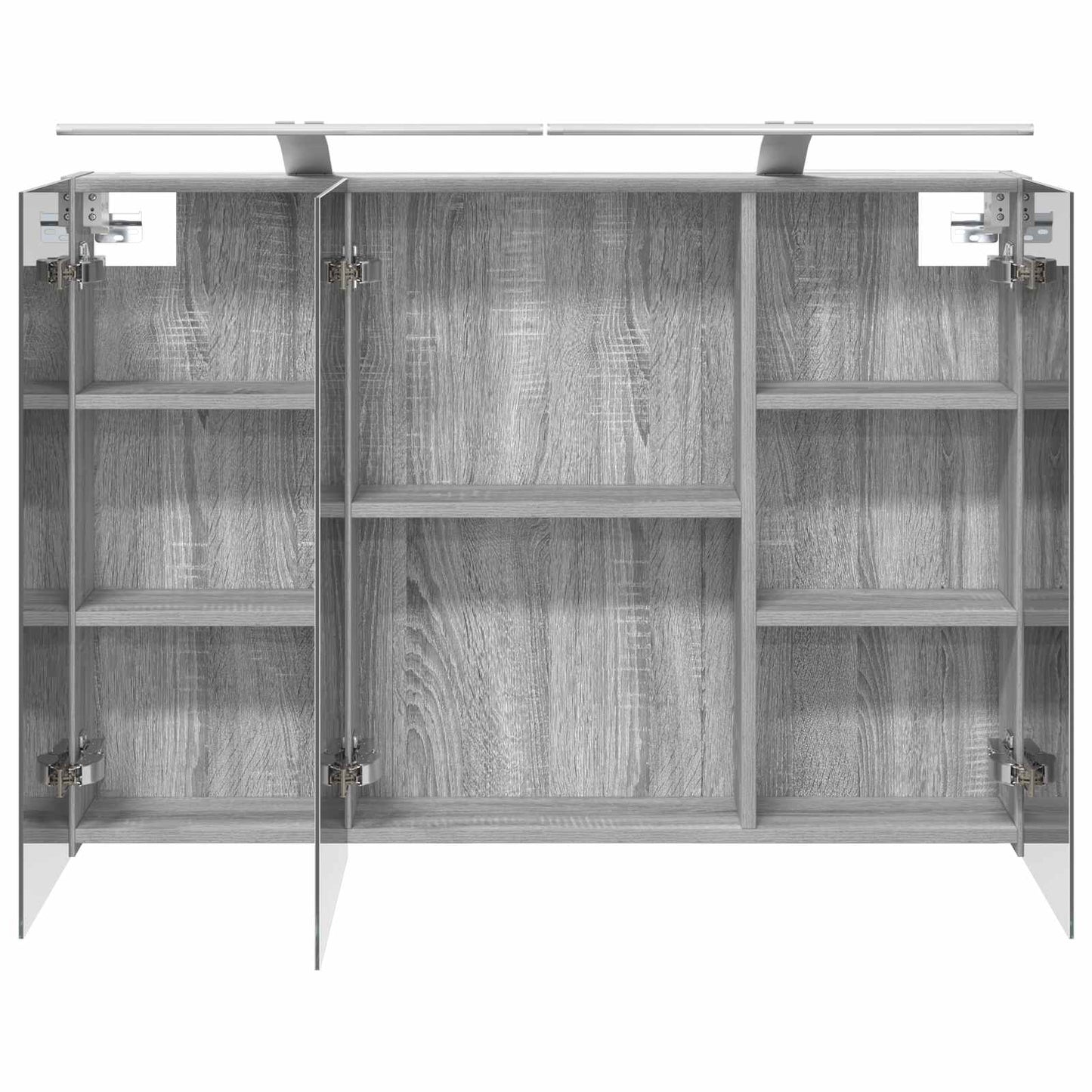 vidaXL Bathroom Mirror Cabinet Grey Sonoma 100 x 14.5 x 70 cm