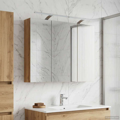 vidaXL Bathroom Mirror Cabinet Artisian Oak 100 x 14.5 x 70 cm
